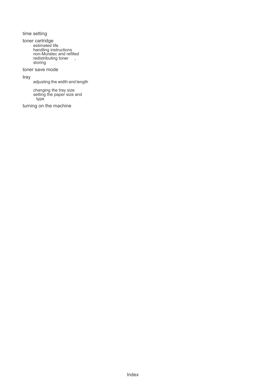Muratec F-116 User Manual | Page 81 / 81