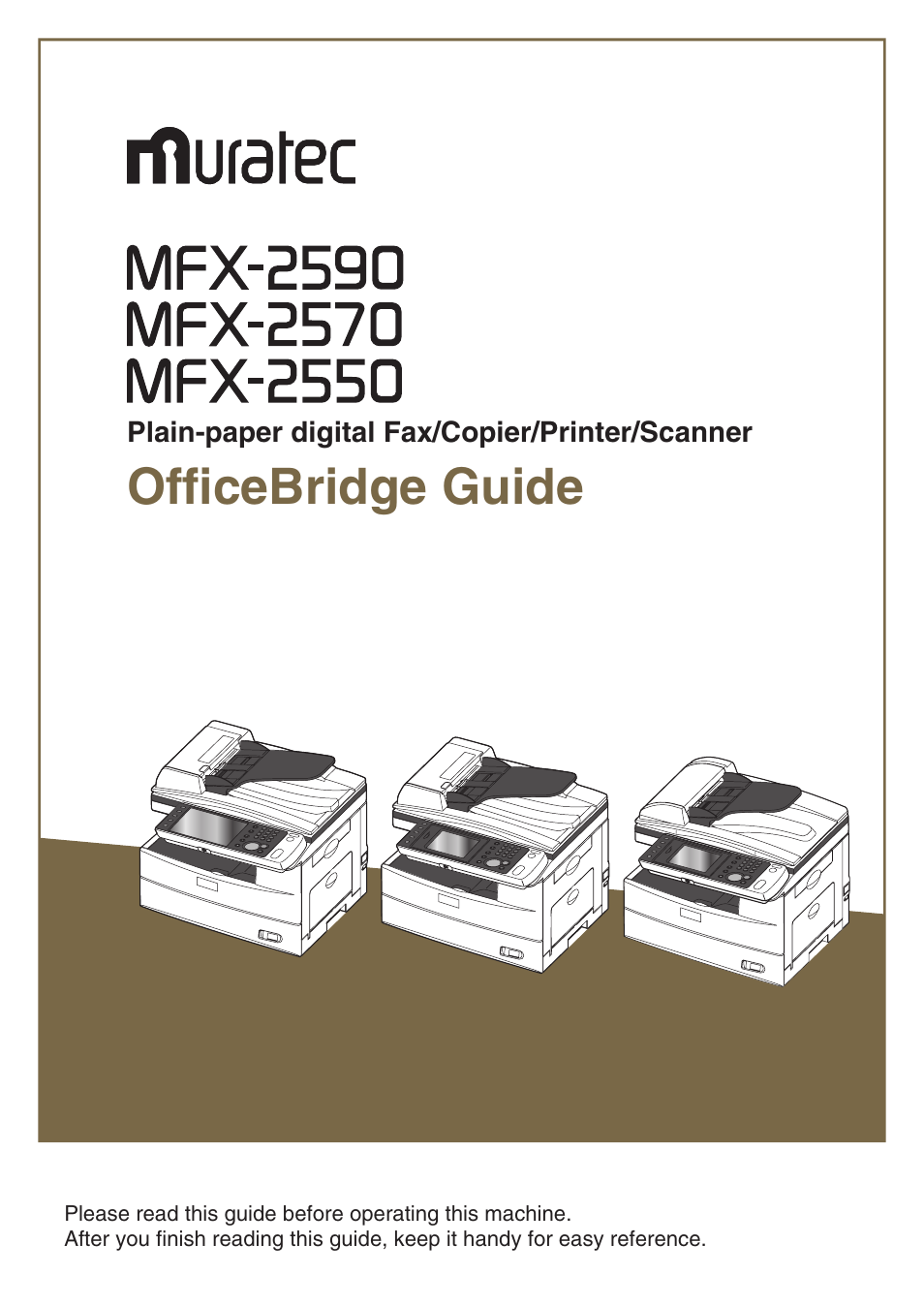 Muratec MFX-2590 User Manual | 279 pages