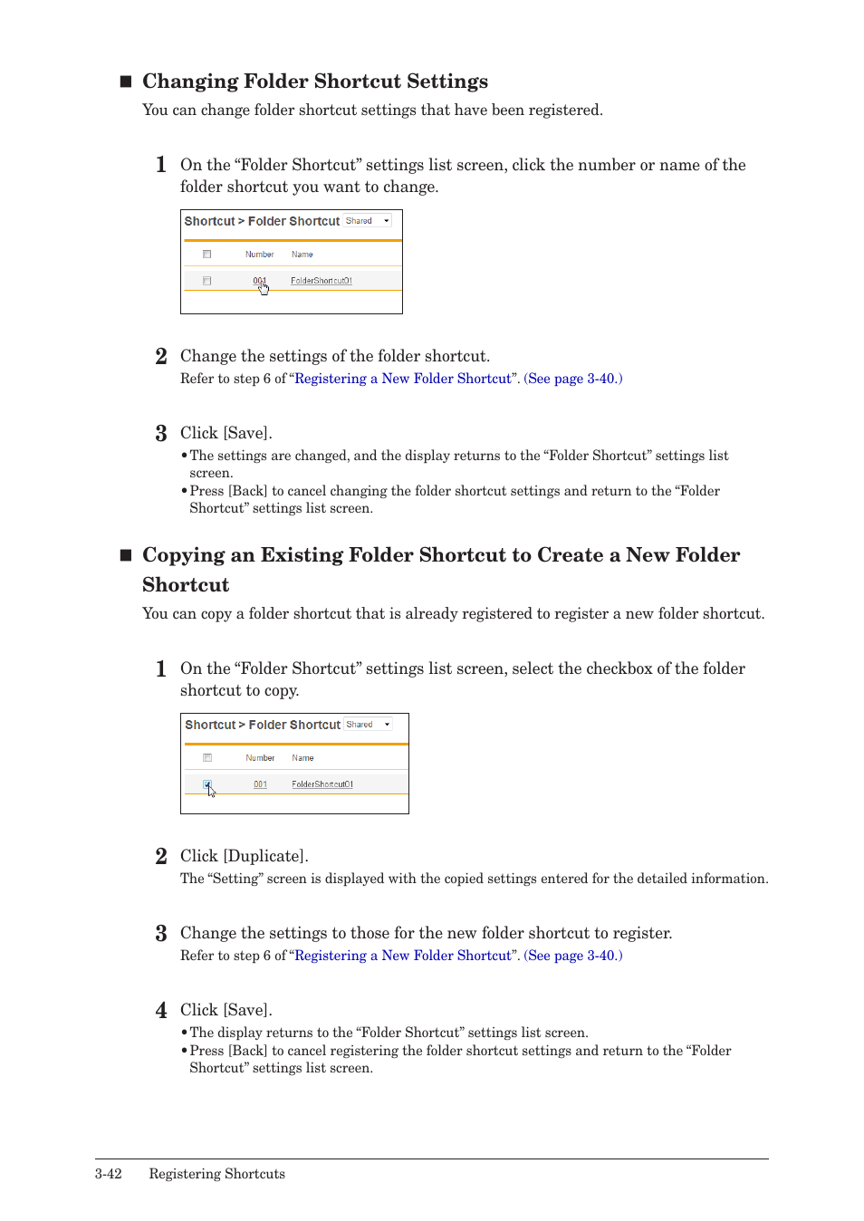 Changing folder shortcut settings | Muratec MFX-2590 User Manual | Page 125 / 279