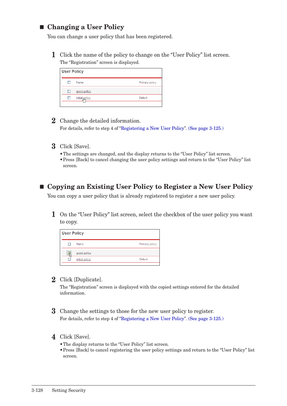 Changing a user policy | Muratec MFX-2590 User Manual | Page 211 / 279