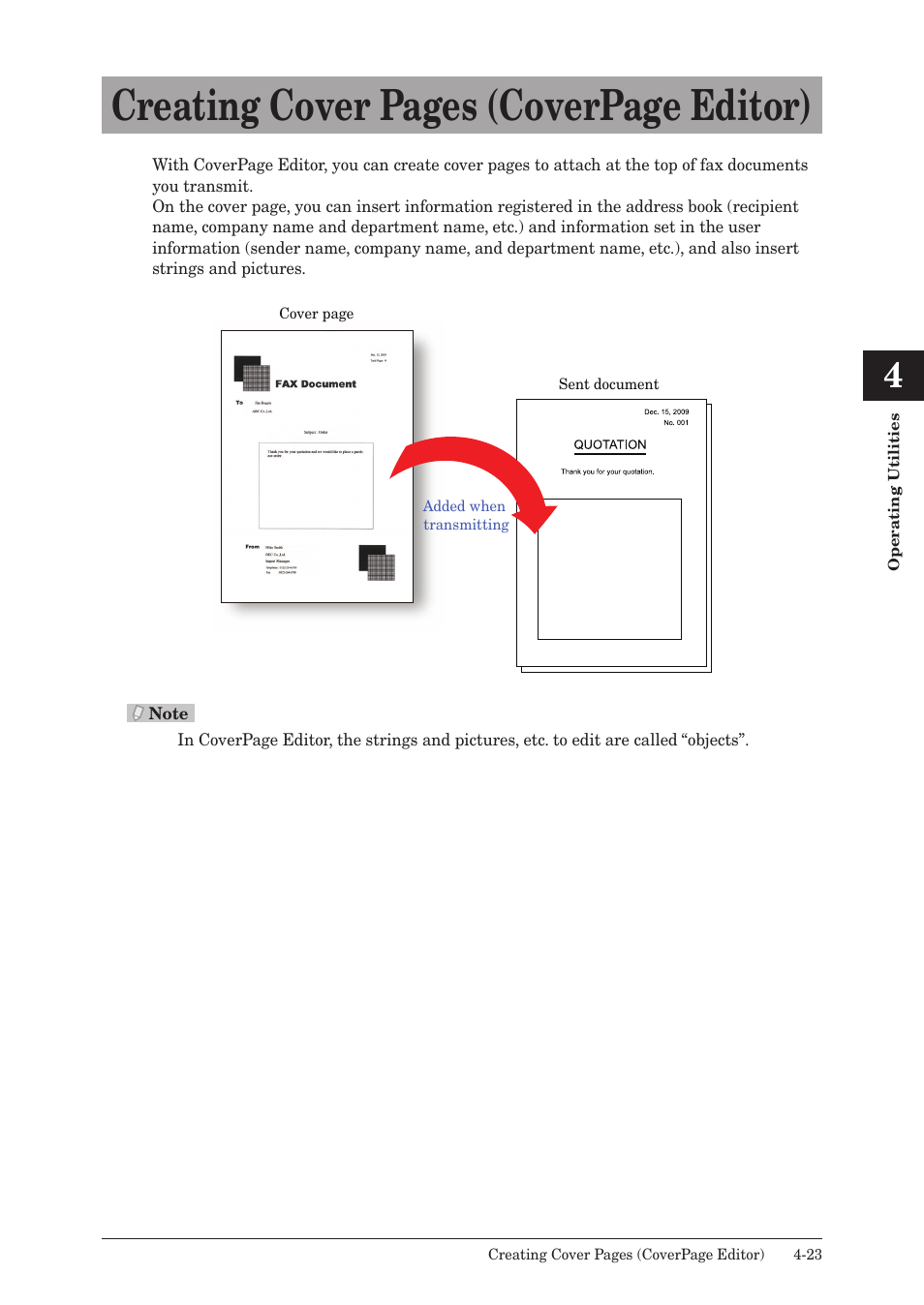 Creating cover pages (coverpage editor) | Muratec MFX-2590 User Manual | Page 254 / 279