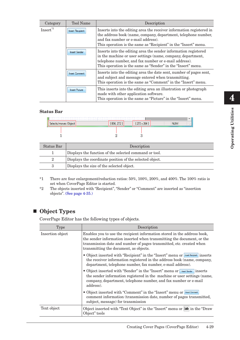 Object types | Muratec MFX-2590 User Manual | Page 260 / 279