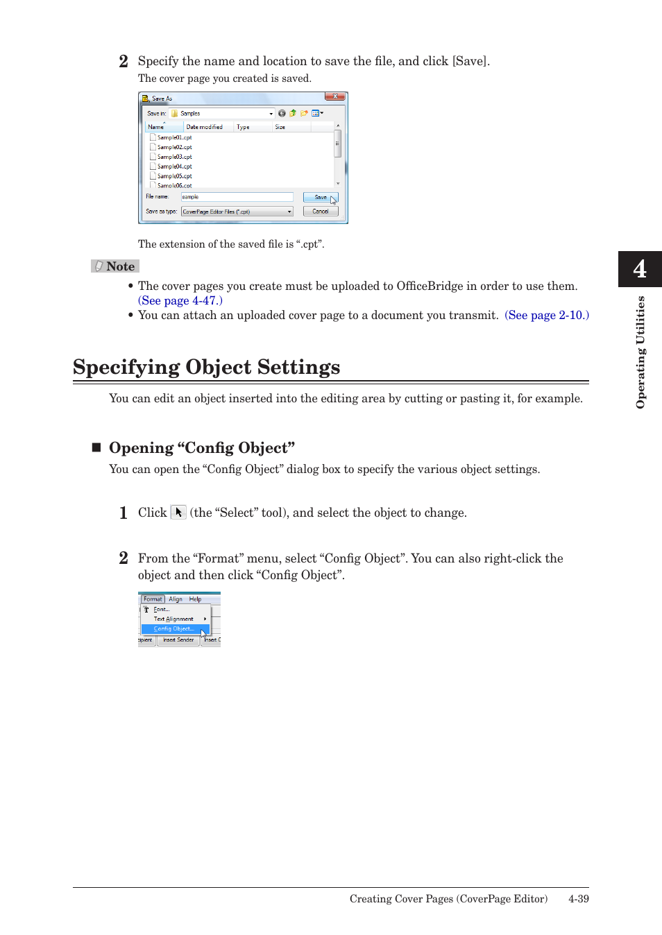 Specifying object settings, Specifying object settings -39 | Muratec MFX-2590 User Manual | Page 270 / 279