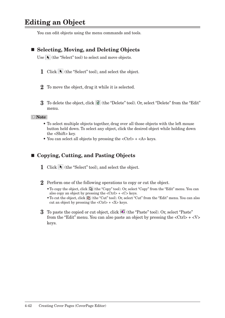 Editing an object, Editing an object -42 | Muratec MFX-2590 User Manual | Page 273 / 279