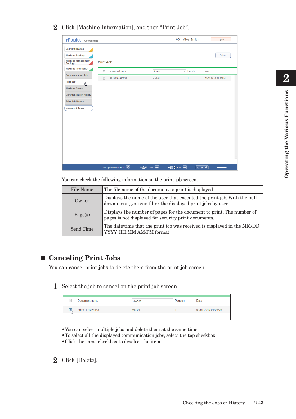 Canceling print jobs | Muratec MFX-2590 User Manual | Page 70 / 279