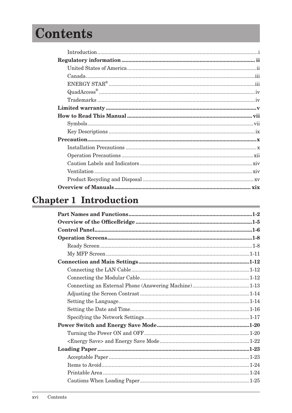 Muratec MFX-2550 User Manual | Page 17 / 129