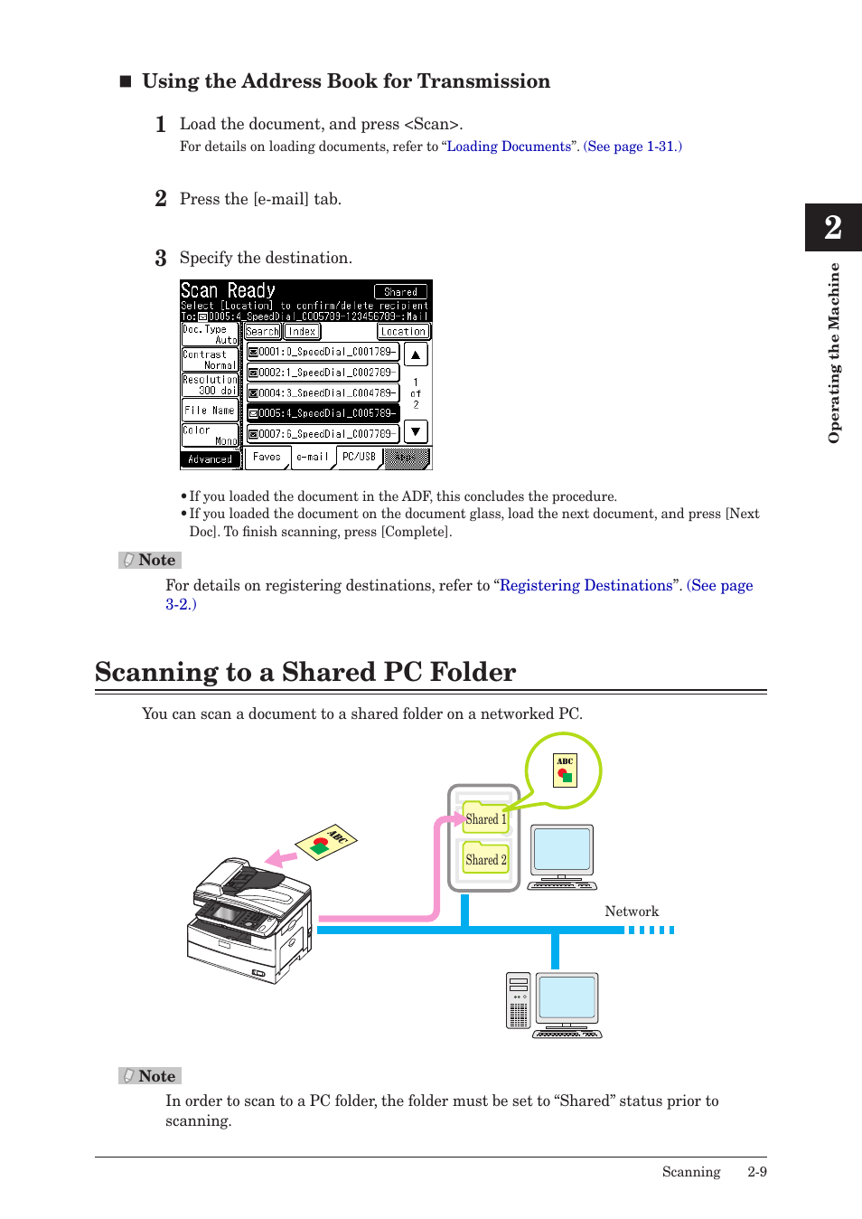 Scanning to a shared pc folder, Scanning to a shared pc folder -9 | Muratec MFX-2550 User Manual | Page 64 / 129