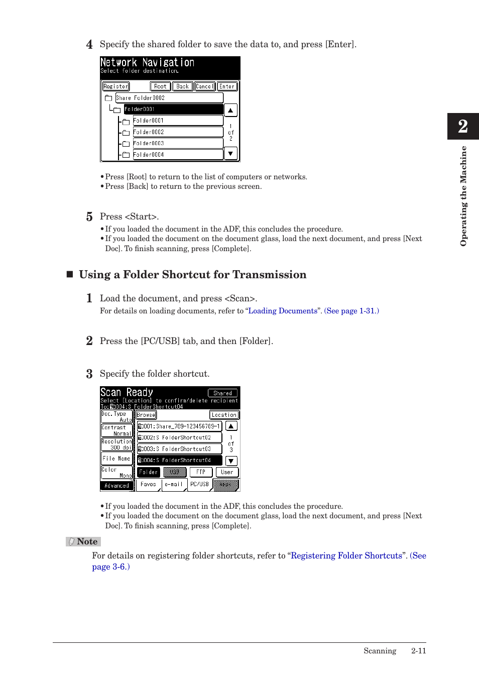 Using a folder shortcut for transmission | Muratec MFX-2550 User Manual | Page 66 / 129