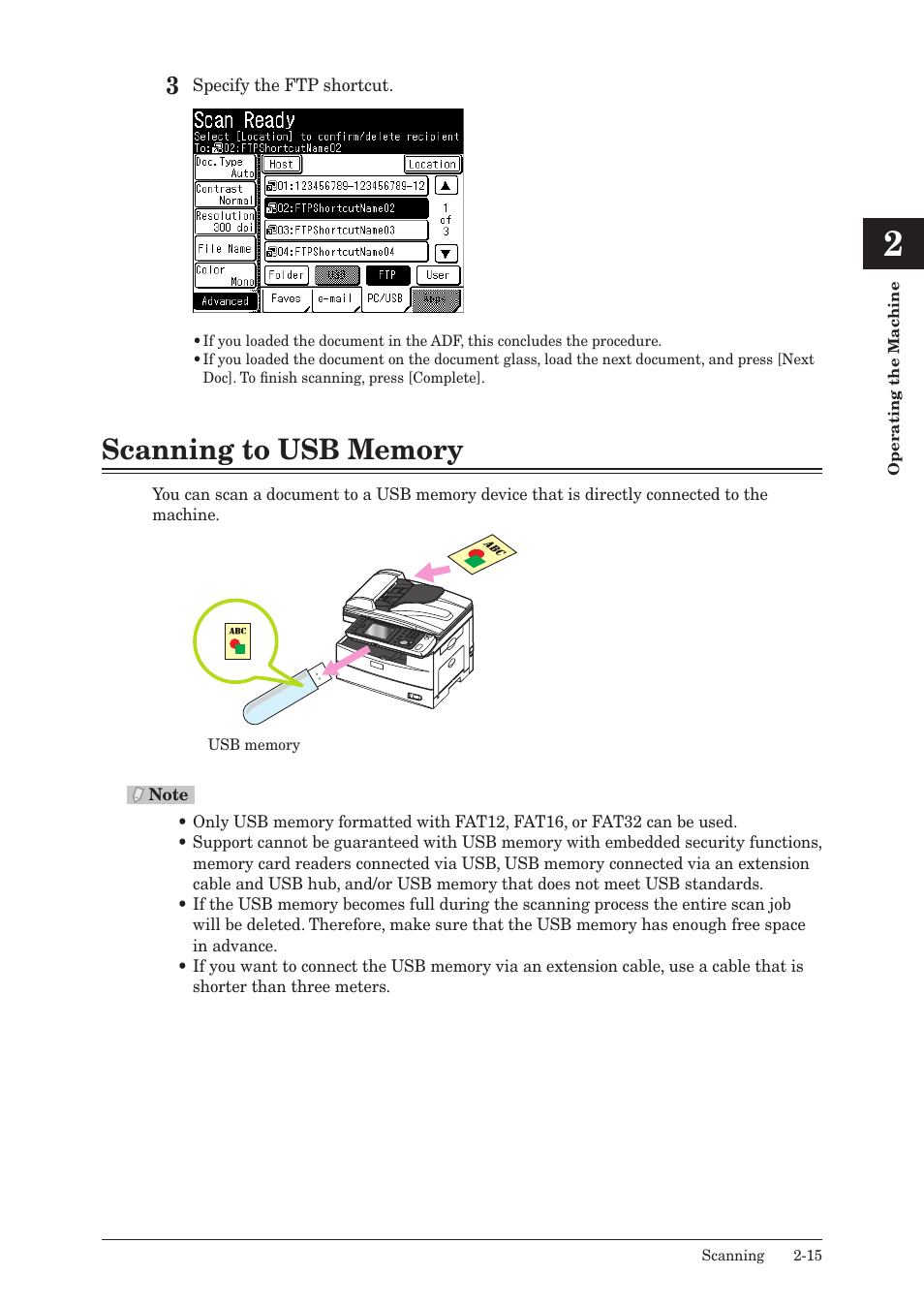 Scanning to usb memory, Scanning to usb memory -15 | Muratec MFX-2550 User Manual | Page 70 / 129