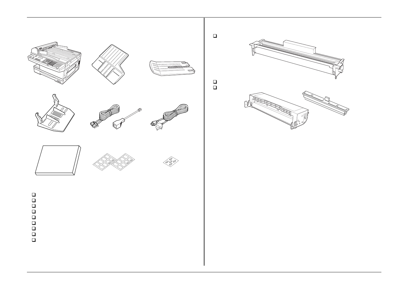 Make sure it’s all out of the packaging, Printing supplies, Optional products | Muratec MFX-1500 User Manual | Page 12 / 149