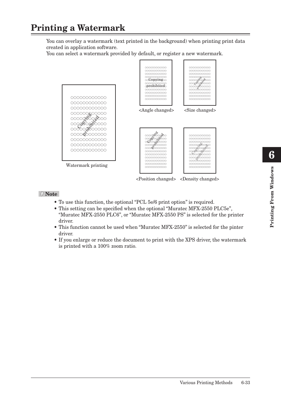 Printing a watermark, Printing a watermark -33 | Muratec QUADACCESS MFX-2550 User Manual | Page 116 / 193