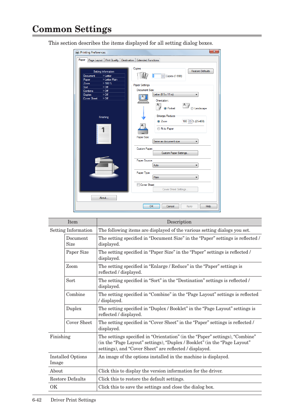 Common settings, Common settings -42 | Muratec QUADACCESS MFX-2550 User Manual | Page 125 / 193