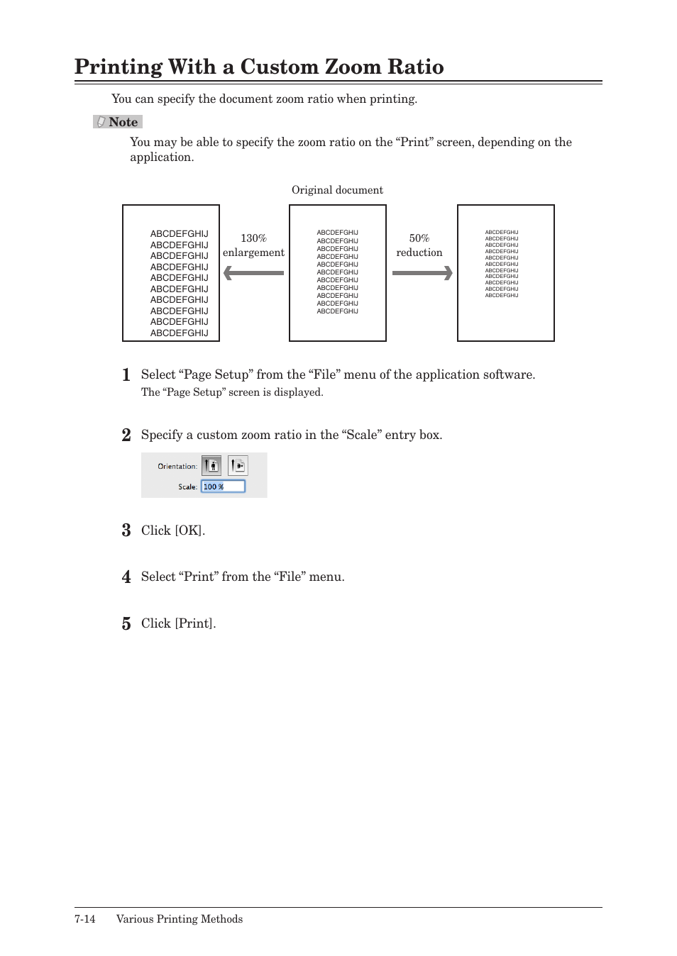 Printing with a custom zoom ratio, Printing with a custom zoom ratio -14 | Muratec QUADACCESS MFX-2550 User Manual | Page 153 / 193
