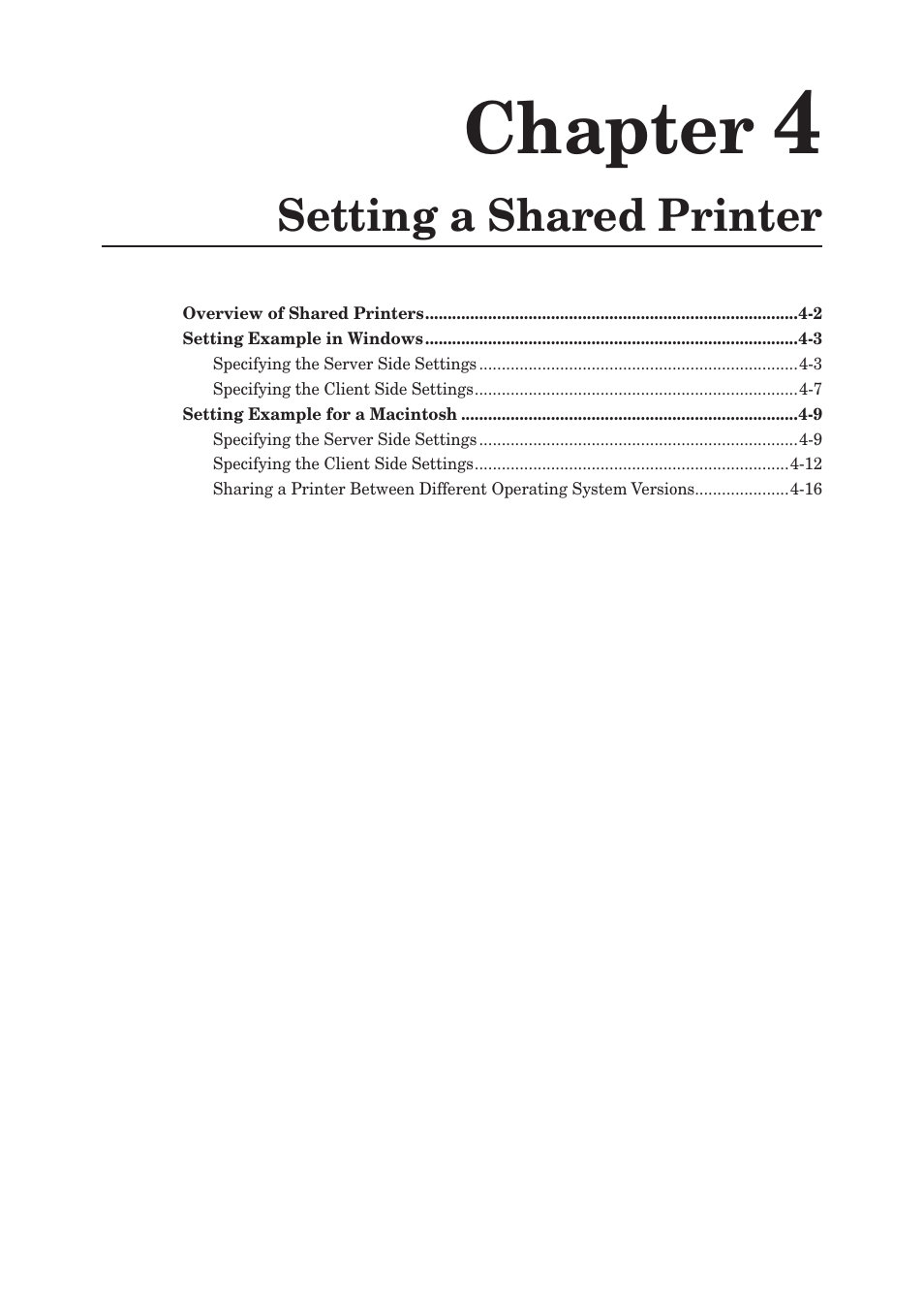 Chapter 4 setting a shared printer, Chapter, Setting a shared printer | Muratec QUADACCESS MFX-2550 User Manual | Page 52 / 193