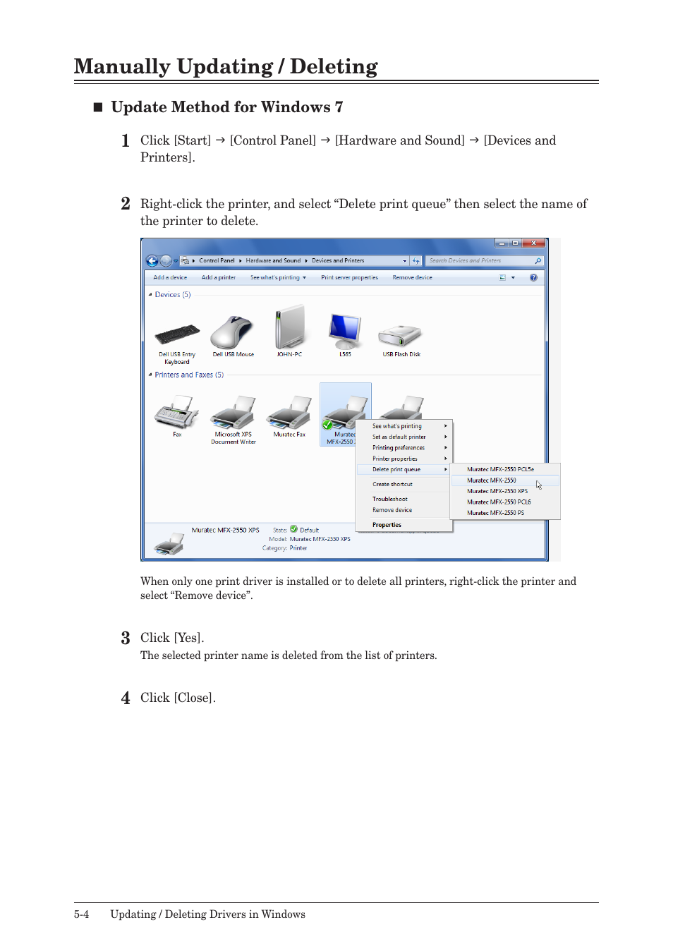 Manually updating / deleting, Manually updating / deleting -4 | Muratec QUADACCESS MFX-2550 User Manual | Page 71 / 193