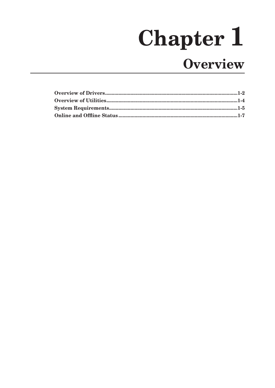 Chapter 1 overview, Chapter | Muratec QUADACCESS MFX-2550 User Manual | Page 8 / 193