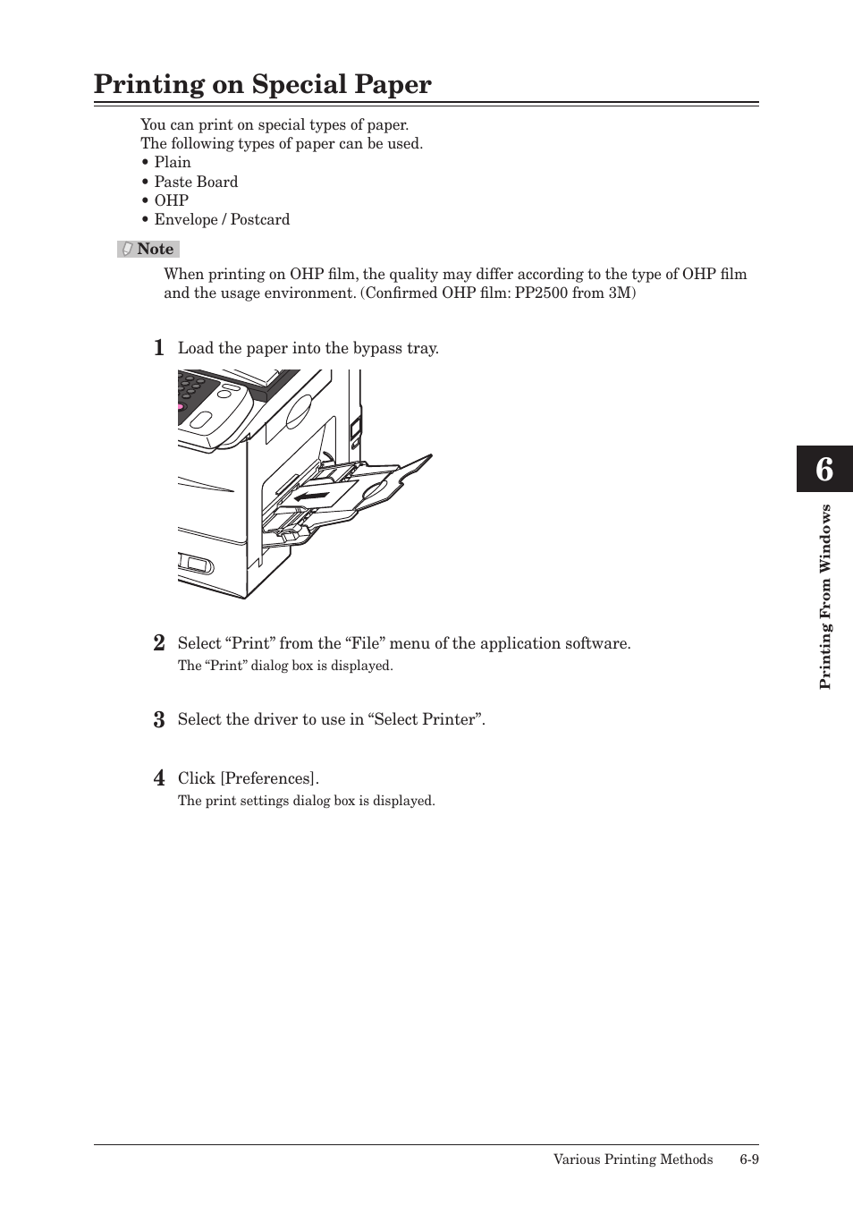 Printing on special paper, Printing on special paper -9 | Muratec QUADACCESS MFX-2550 User Manual | Page 92 / 193