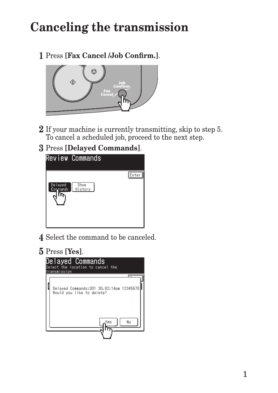 Canceling the transmission | Muratec F-560 User Manual | Page 3 / 28