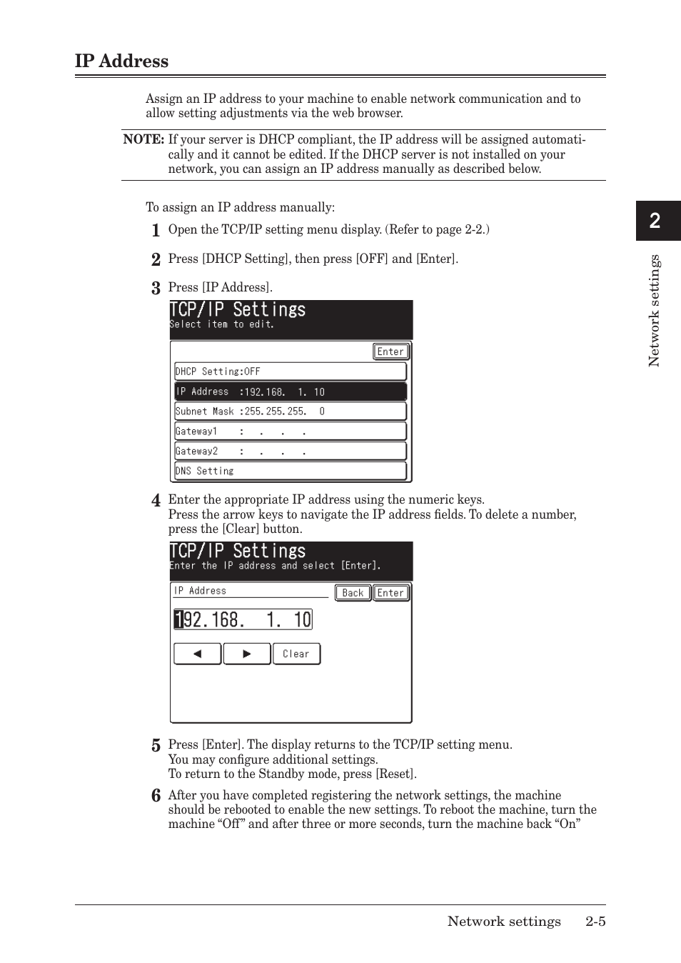 Ip address, Ip address -5, Ip.address | Muratec MFX-1430 User Manual | Page 12 / 120