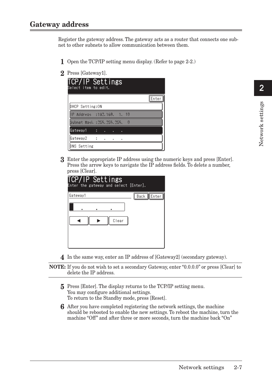 Gateway address, Gateway address -7, Gateway.address | Muratec MFX-1430 User Manual | Page 14 / 120