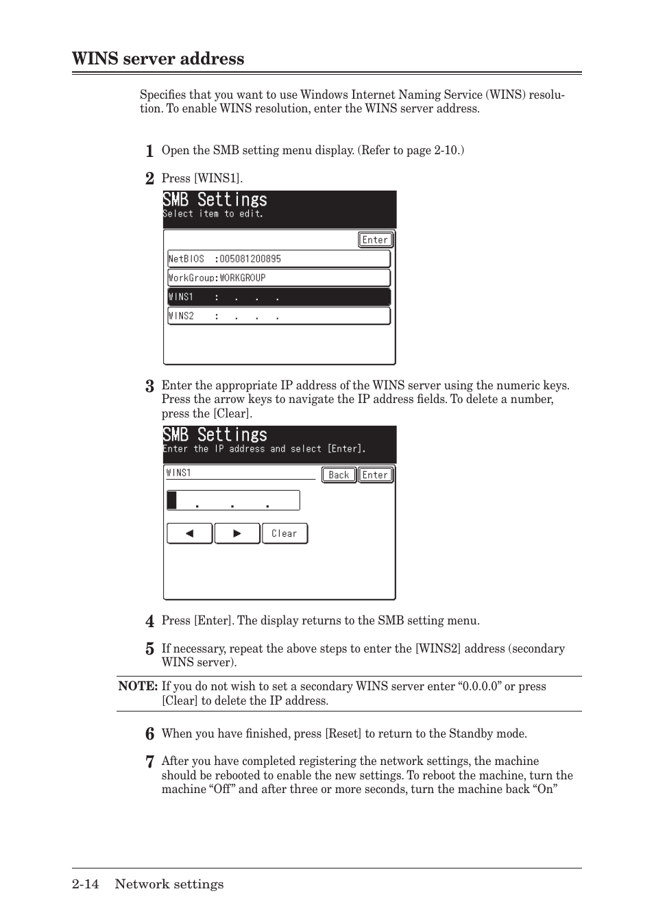 Wins server address, Wins server address -14, Wins.server.address | Muratec MFX-1430 User Manual | Page 21 / 120