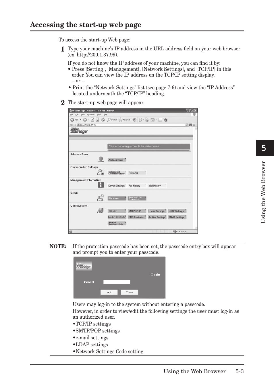 Accessing.the.start-up.web.page | Muratec MFX-1430 User Manual | Page 62 / 120