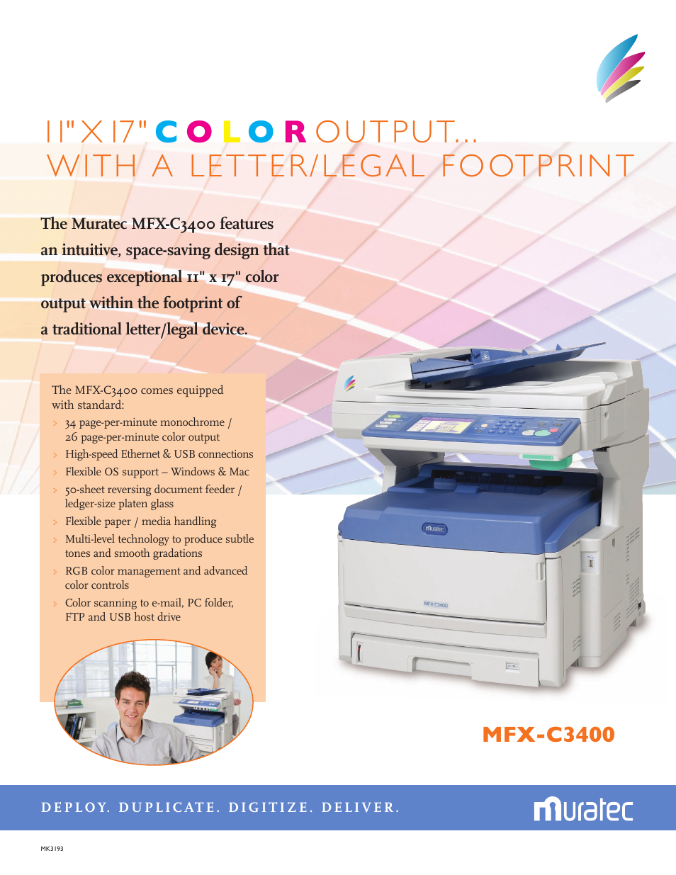 Muratec MFX-C3400 User Manual | 2 pages