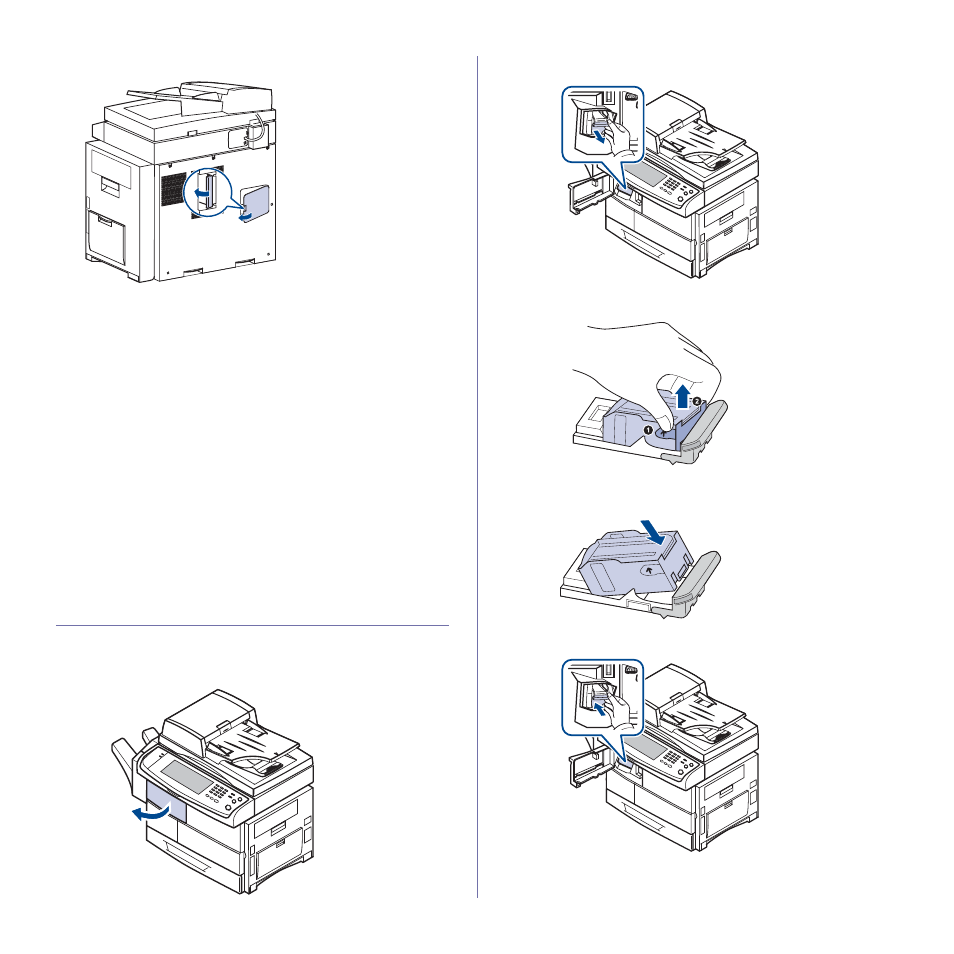 Replacing the stapler, 110 replacing the stapler | Muratec M F X - 5 5 5 5 User Manual | Page 111 / 122