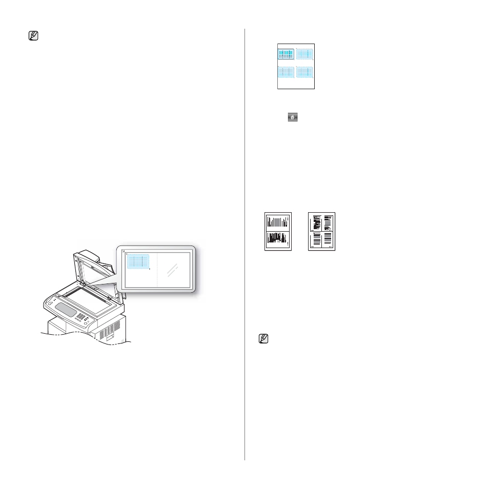 Copying id with the manual id copy option, Up or 4-up copying (n-up), Poster copying | Muratec M F X - 5 5 5 5 User Manual | Page 44 / 122