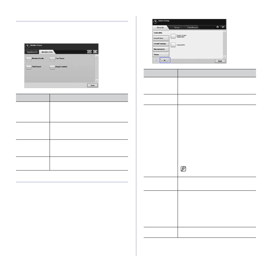 Browsing the machine’s status, General settings | Muratec M F X - 5 5 5 5 User Manual | Page 74 / 122