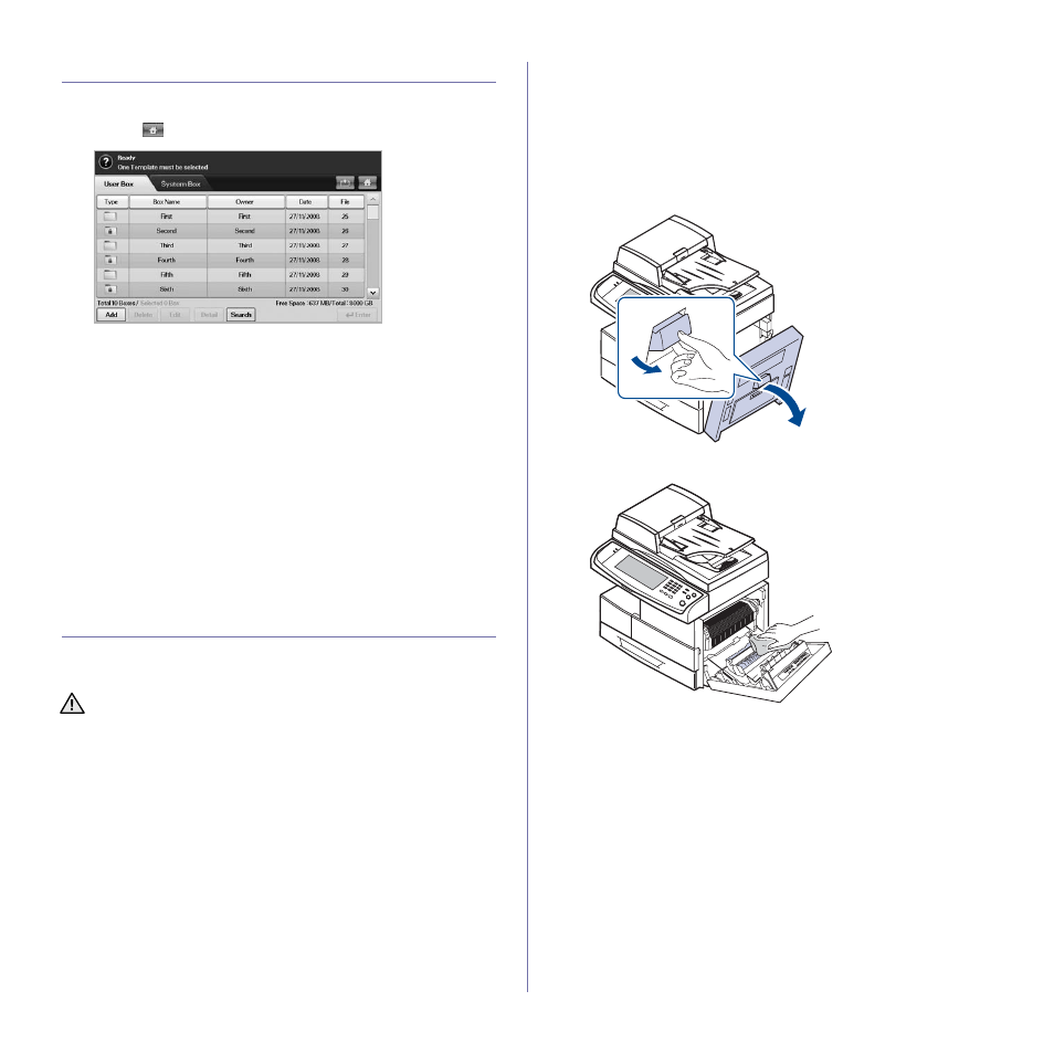 Checking document box, Cleaning your machine, Cleaning the outside | Cleaning the inside, Cleaning the transfer unit, Cleaning the scan unit | Muratec M F X - 5 5 5 5 User Manual | Page 82 / 122