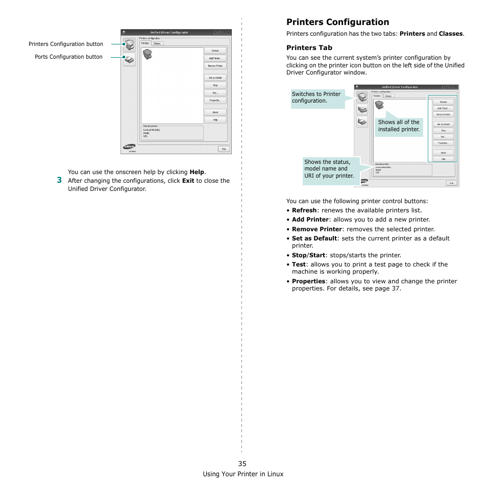 Printers configuration | Muratec Multi Functional Printer MFX-C2500 User Manual | Page 146 / 160