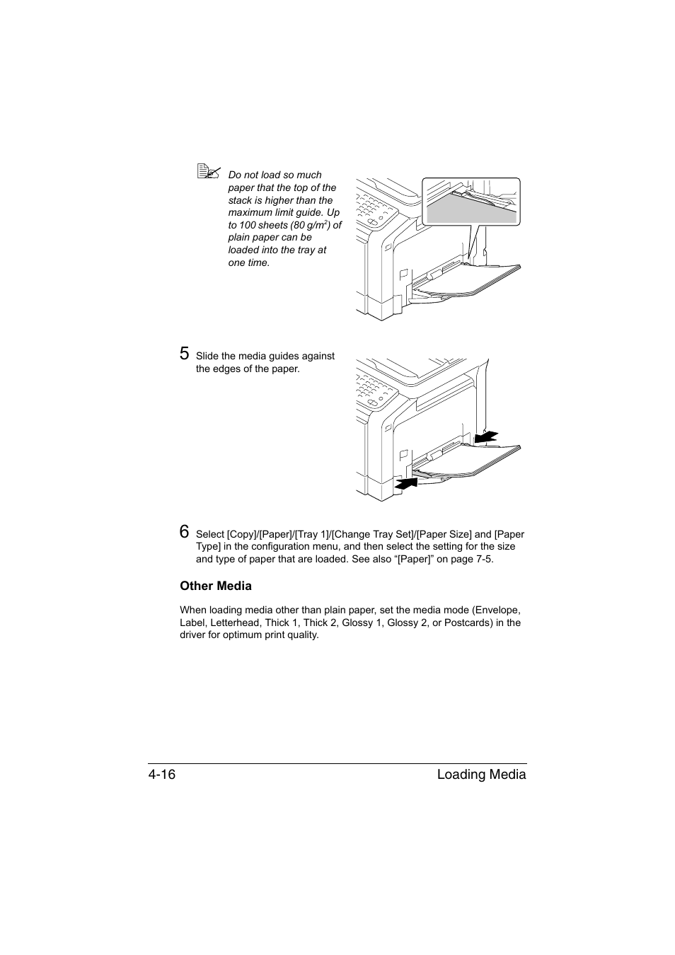Other media, Other media -16 | Muratec Printer/Copier/Scanner MFX-C3035 User Manual | Page 141 / 392