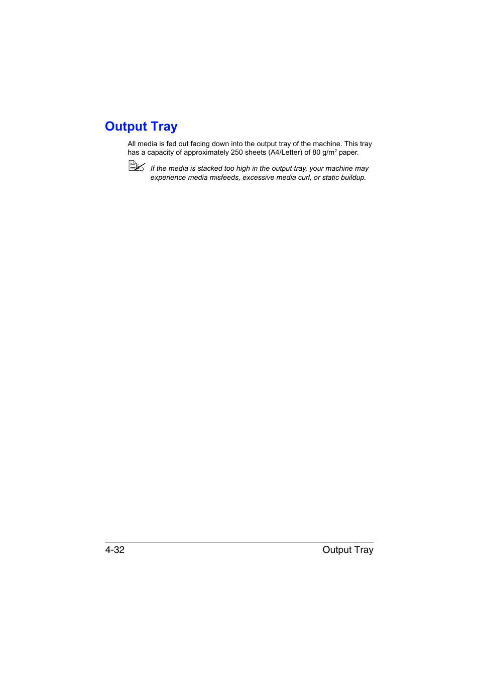 Output tray, Output tray -32 | Muratec Printer/Copier/Scanner MFX-C3035 User Manual | Page 157 / 392