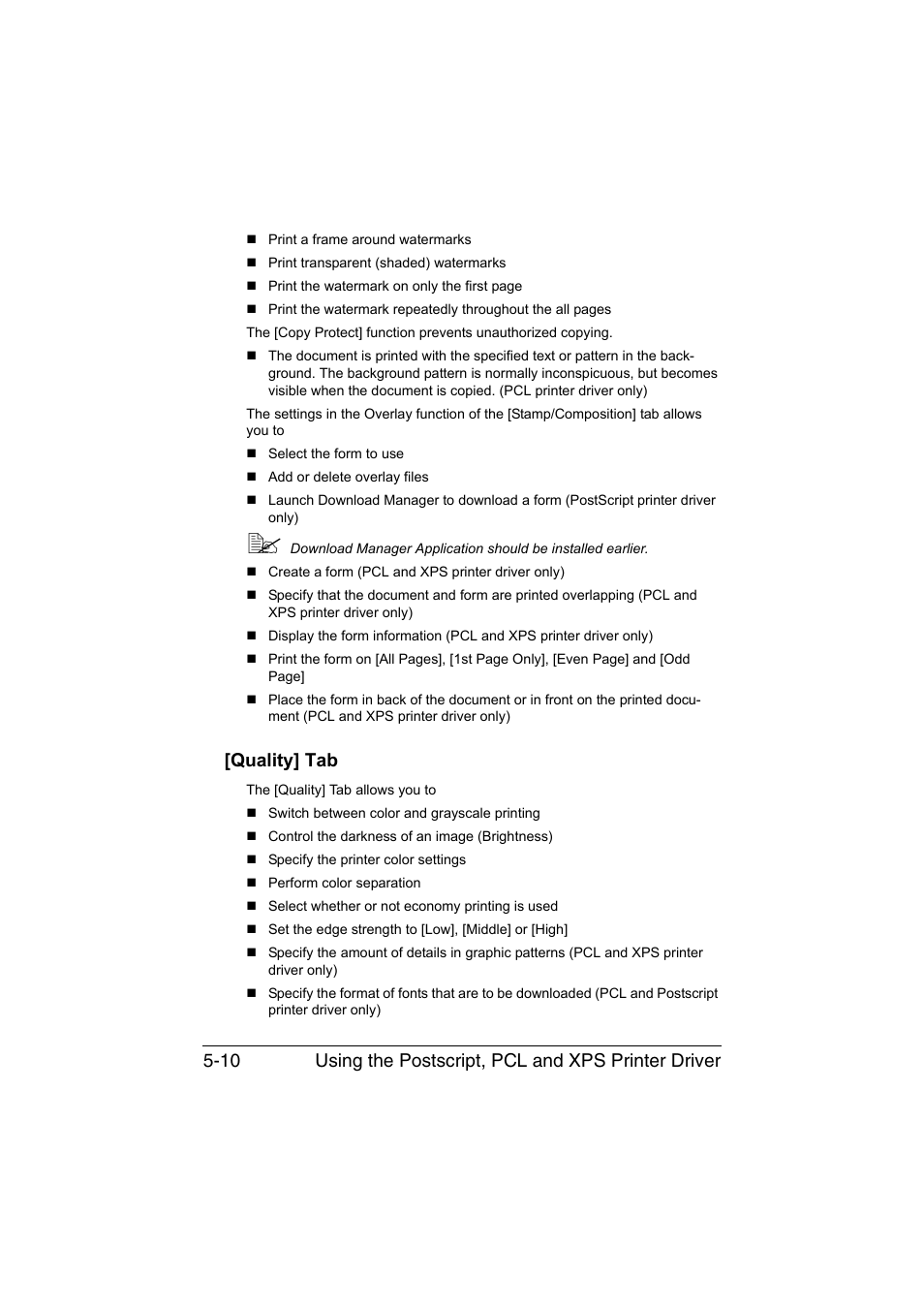 Quality] tab, Quality] tab -10 | Muratec Printer/Copier/Scanner MFX-C3035 User Manual | Page 173 / 392