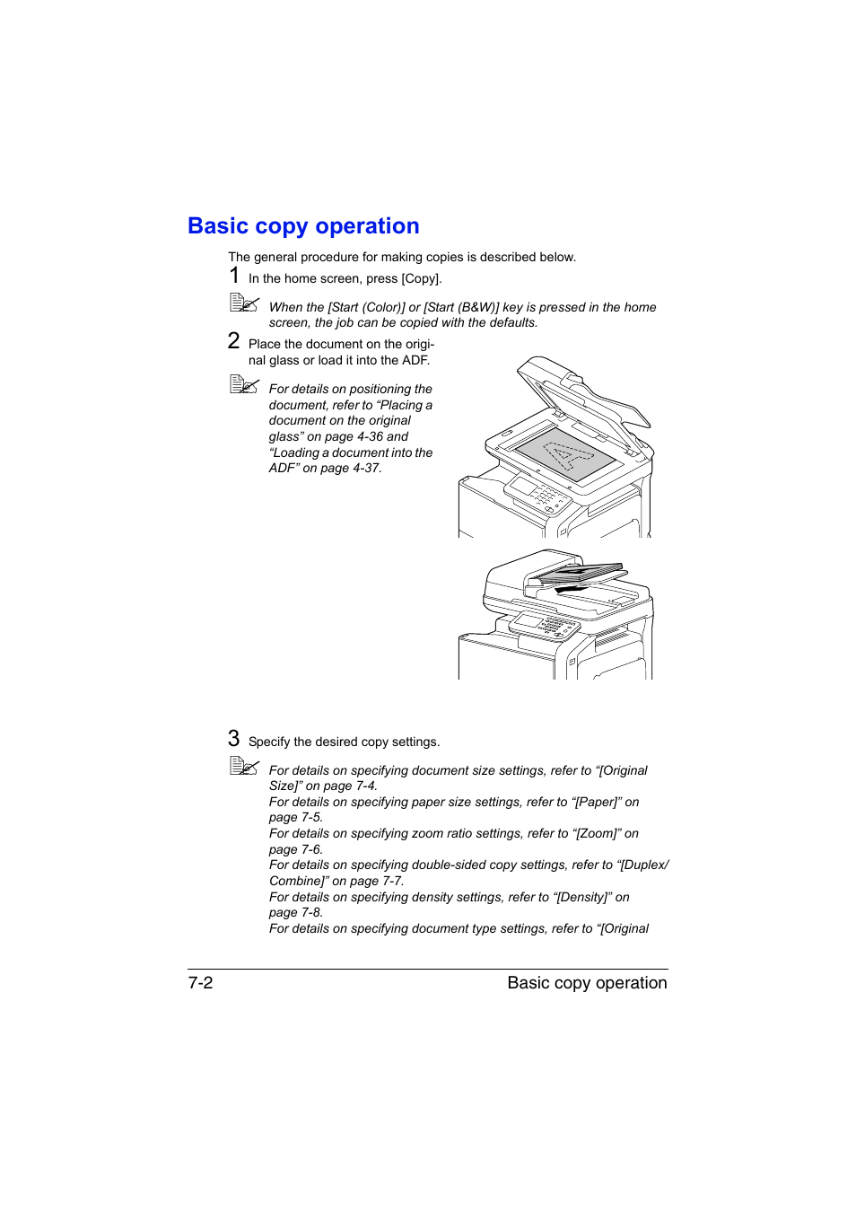 Basic copy operation, Basic copy operation -2 | Muratec Printer/Copier/Scanner MFX-C3035 User Manual | Page 183 / 392