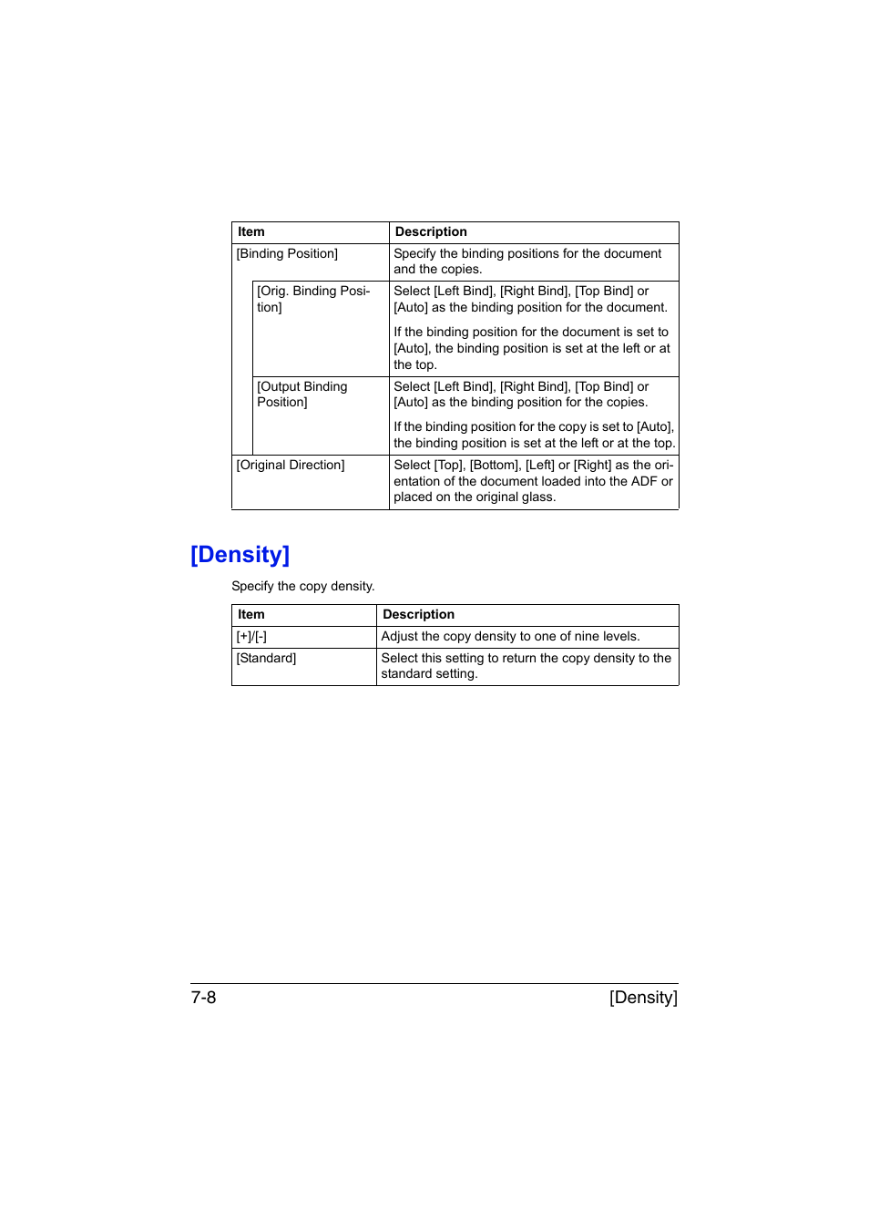 Density, Density] -8, Density] 7-8 | Muratec Printer/Copier/Scanner MFX-C3035 User Manual | Page 189 / 392