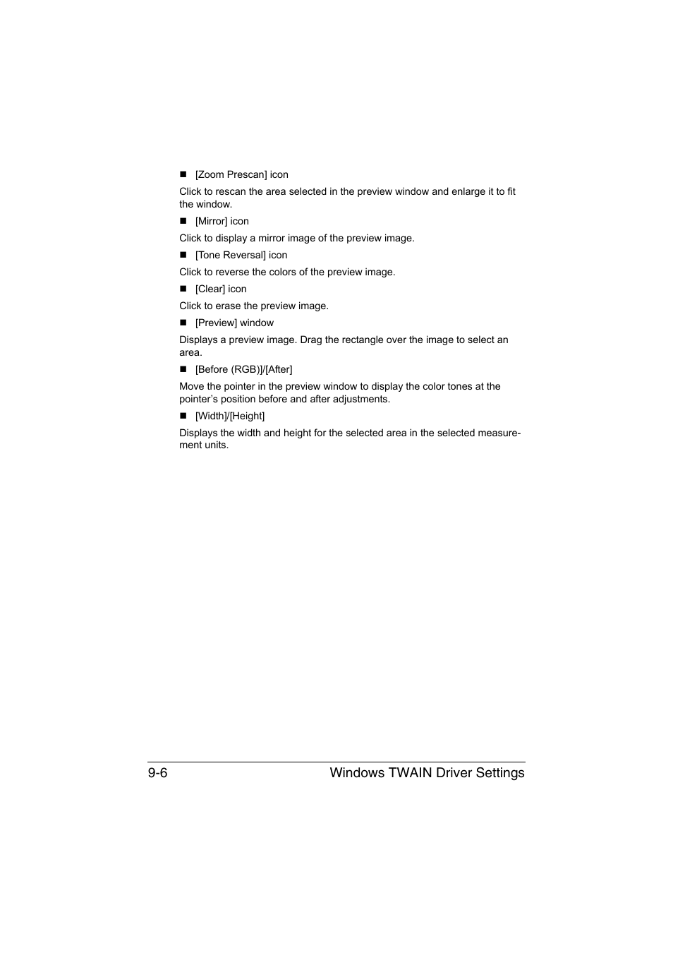 Windows twain driver settings 9-6 | Muratec Printer/Copier/Scanner MFX-C3035 User Manual | Page 207 / 392