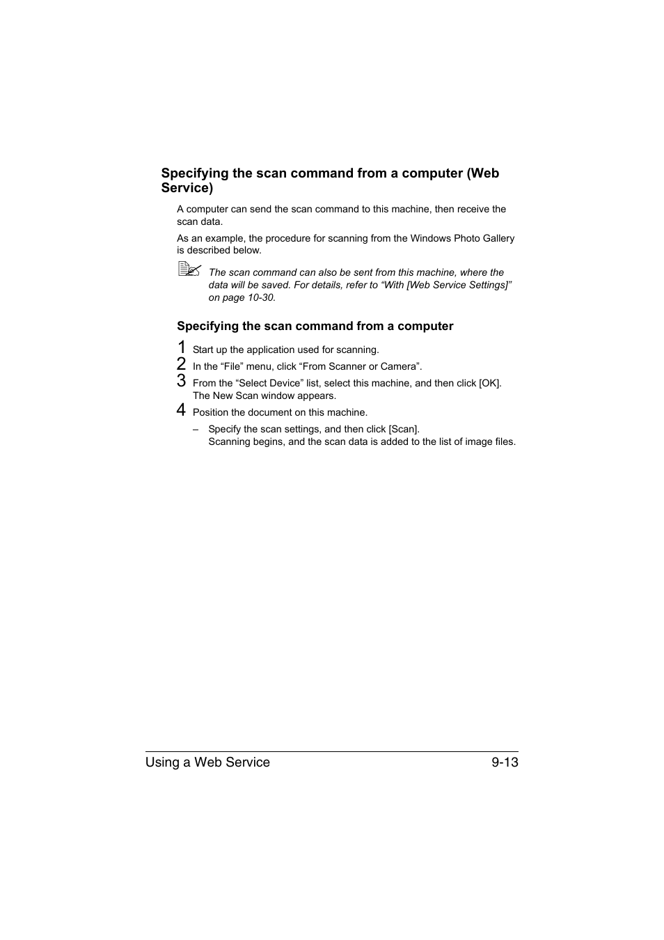Specifying the scan command from a computer, Specifying the scan command from a computer -13 | Muratec Printer/Copier/Scanner MFX-C3035 User Manual | Page 214 / 392