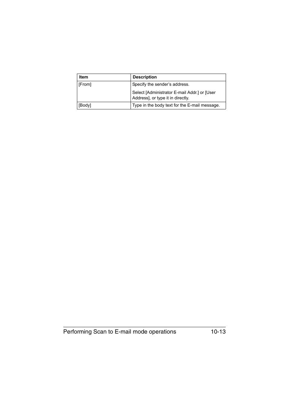 Performing scan to e-mail mode operations 10-13 | Muratec Printer/Copier/Scanner MFX-C3035 User Manual | Page 228 / 392