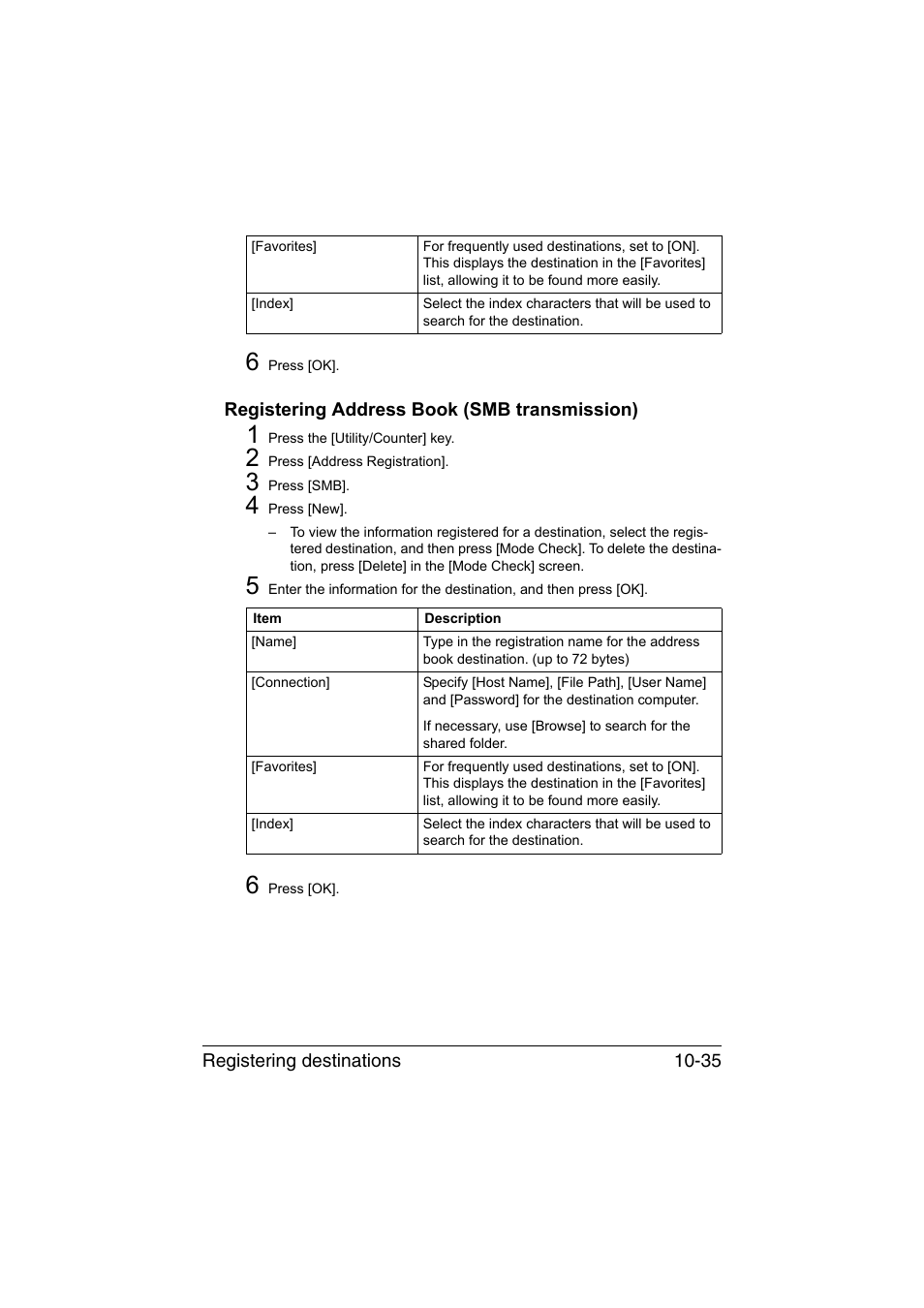 Registering address book (smb transmission), Registering address book (smb transmission) -35 | Muratec Printer/Copier/Scanner MFX-C3035 User Manual | Page 250 / 392