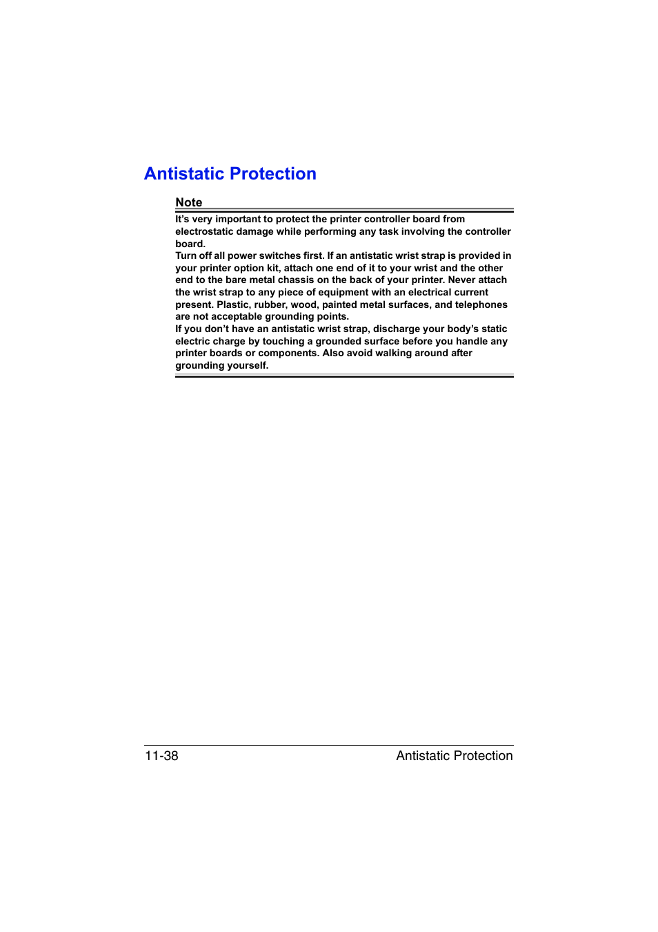Antistatic protection, Antistatic protection -38 | Muratec Printer/Copier/Scanner MFX-C3035 User Manual | Page 289 / 392