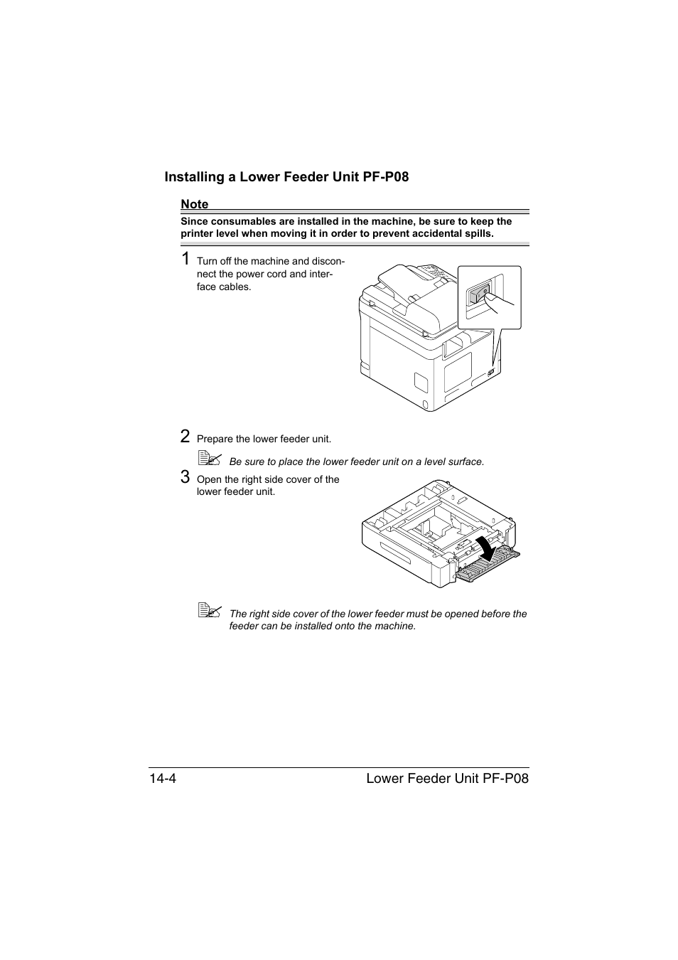 Installing a lower feeder unit pf-p08, Installing a lower feeder unit pf-p08 -4 | Muratec Printer/Copier/Scanner MFX-C3035 User Manual | Page 353 / 392