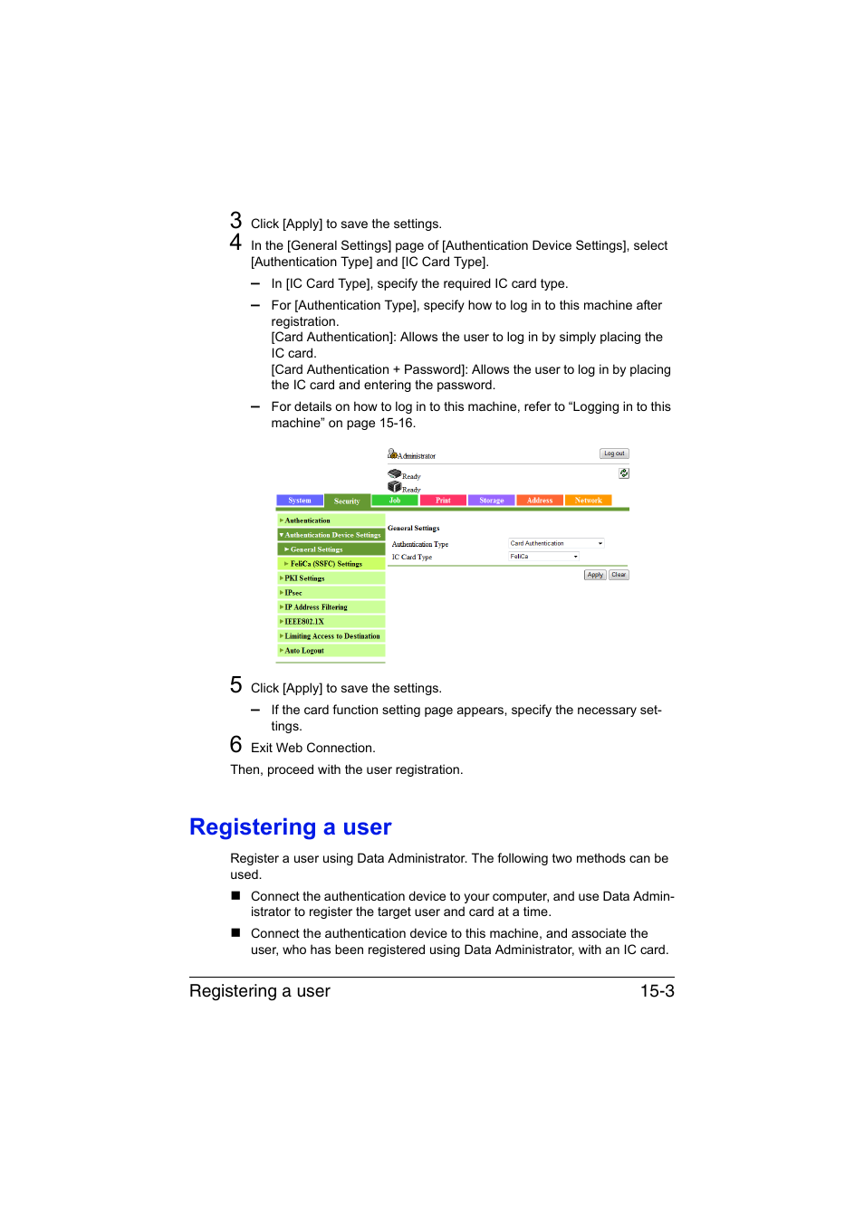 Registering a user, Registering a user -3 | Muratec Printer/Copier/Scanner MFX-C3035 User Manual | Page 362 / 392