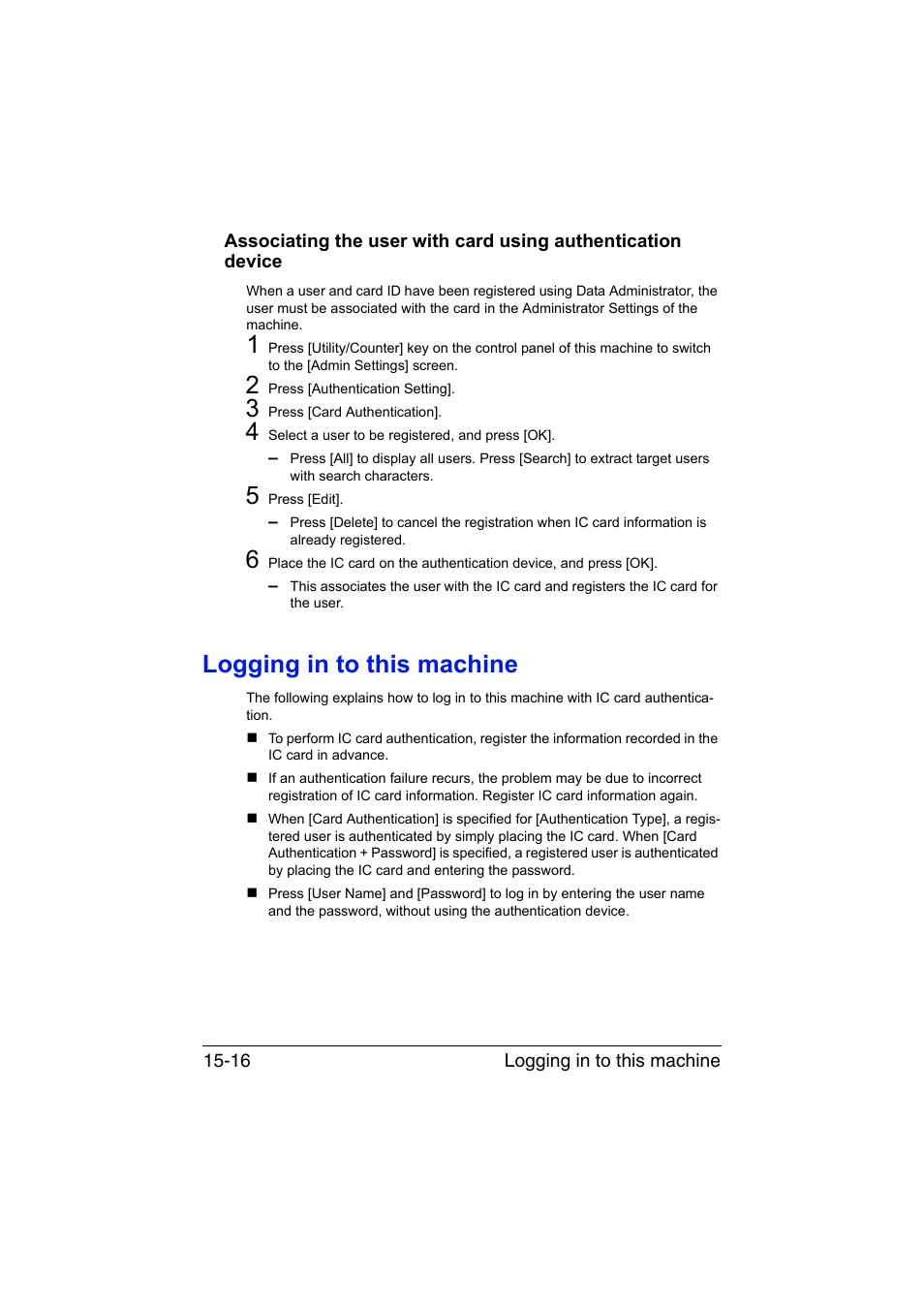 Logging in to this machine, Logging in to this machine -16 | Muratec Printer/Copier/Scanner MFX-C3035 User Manual | Page 375 / 392