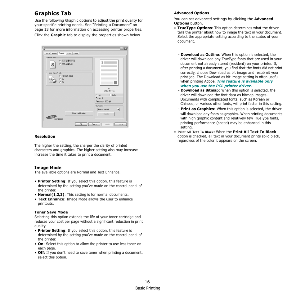 Graphics tab | Muratec MFX-3050 User Manual | Page 112 / 142