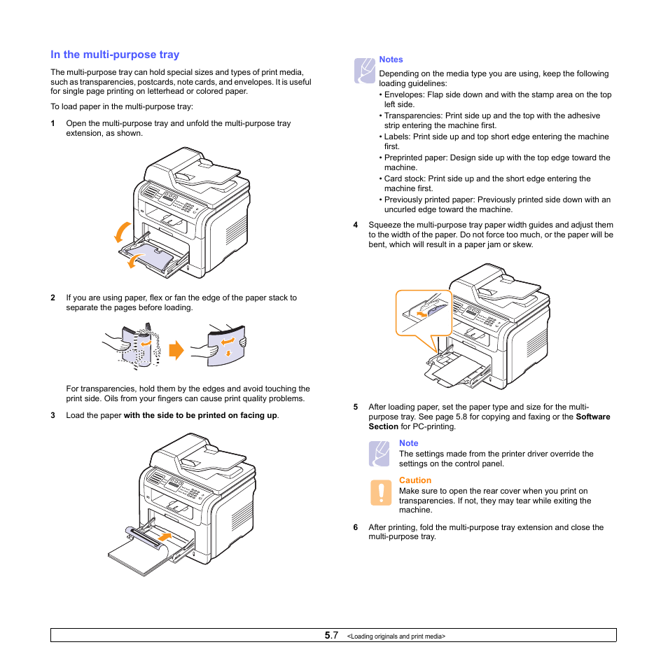 In the multi-purpose tray | Muratec MFX-3050 User Manual | Page 32 / 142