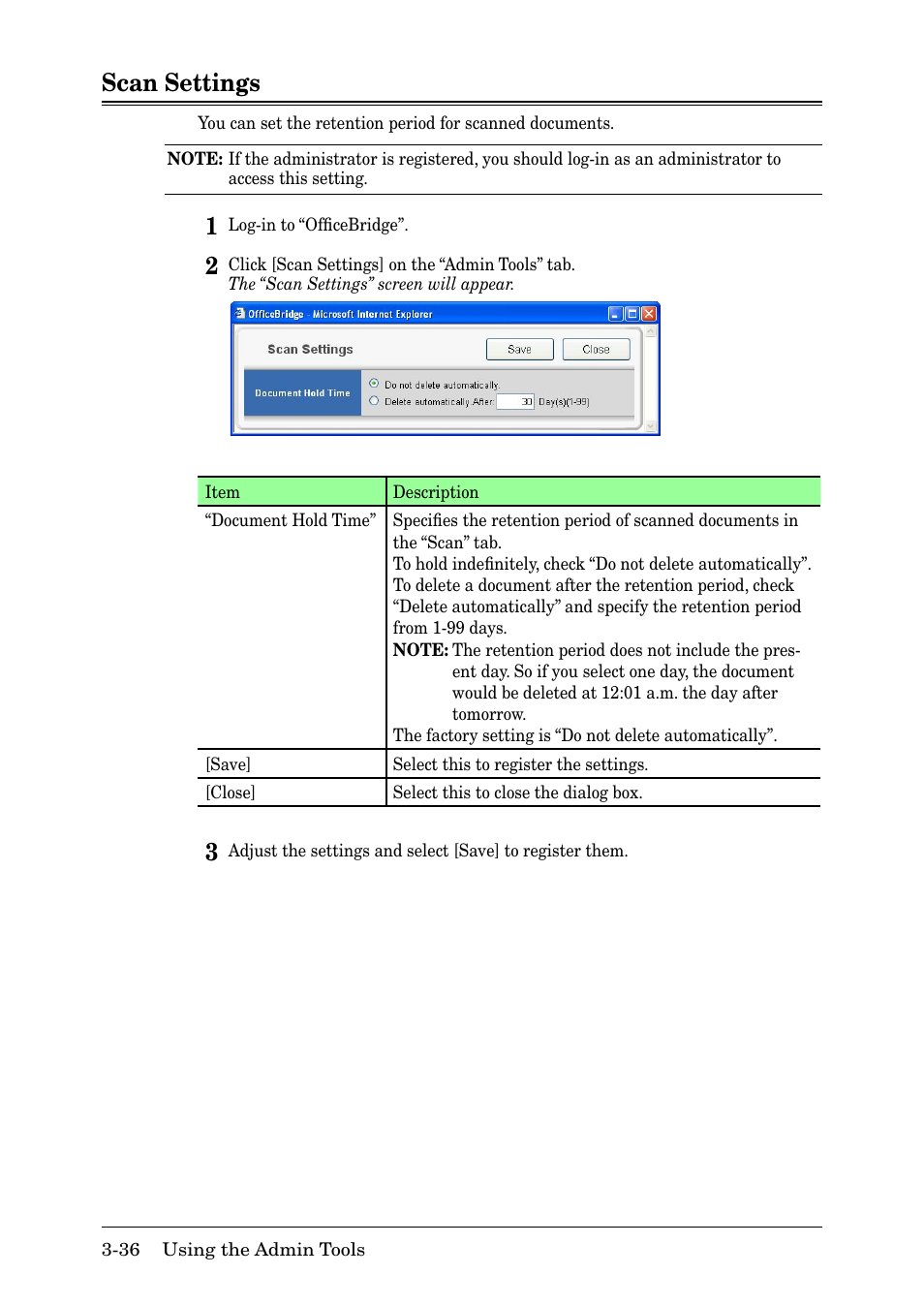 Scan settings, Scan settings -36 | Muratec MFX-2030 User Manual | Page 110 / 189