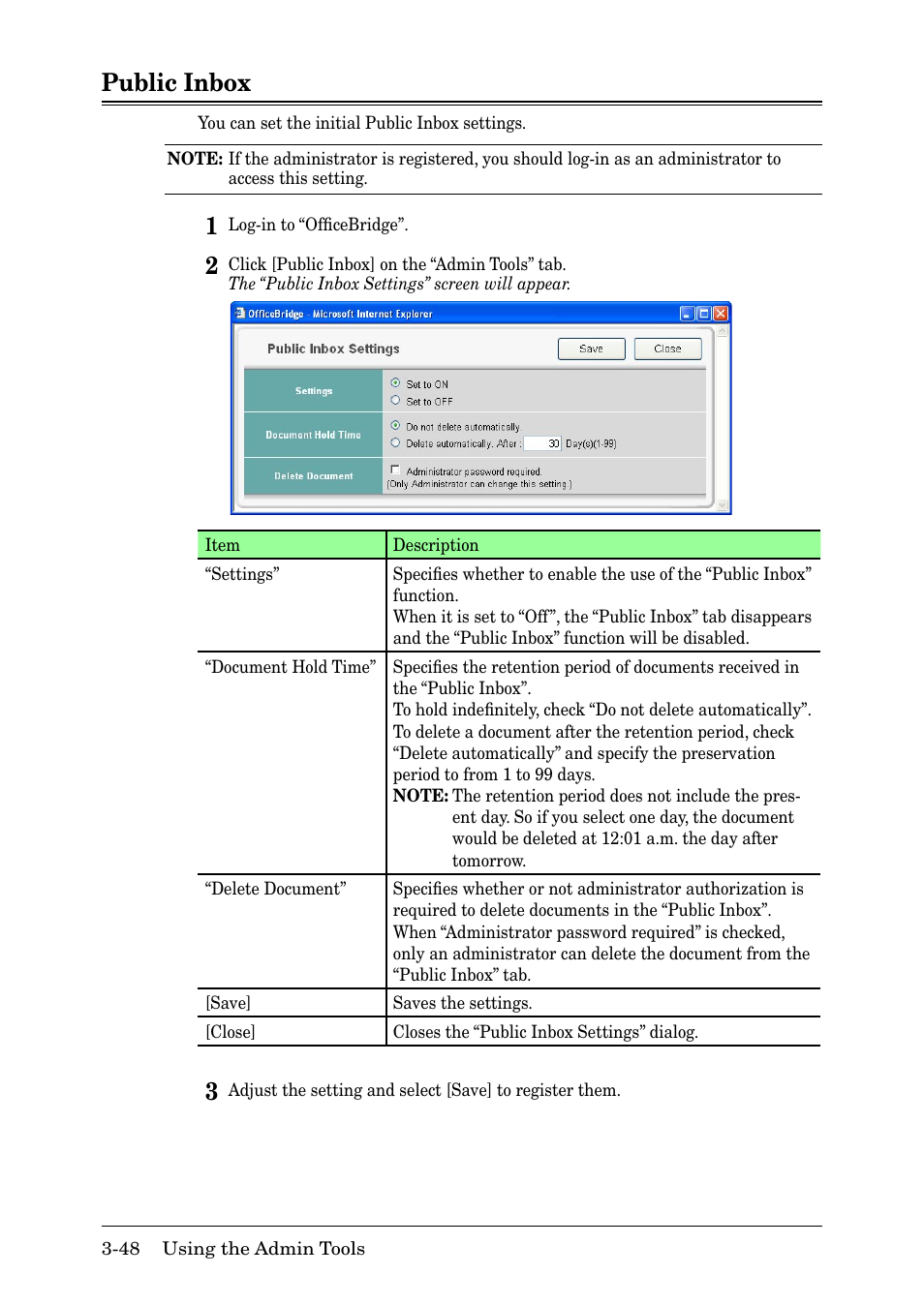 Public inbox, Public inbox -48 | Muratec MFX-2030 User Manual | Page 122 / 189