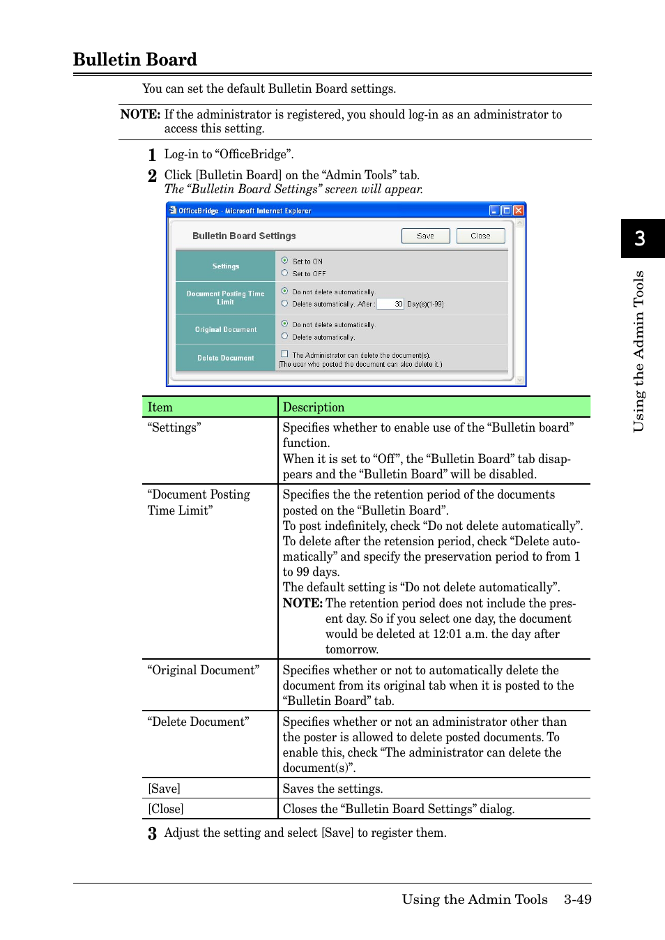 Bulletin board, Bulletin board -49 | Muratec MFX-2030 User Manual | Page 123 / 189